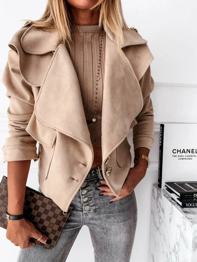 Alice | Apricot Button-Down Coat