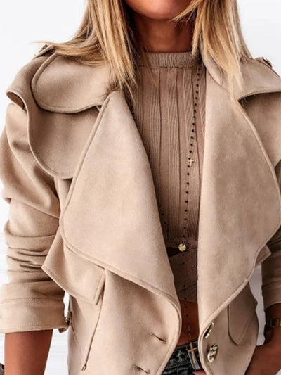 Alice | Apricot Button-Down Coat