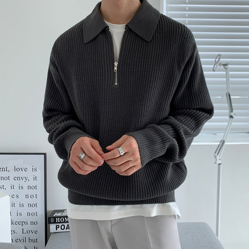 Kieran | Zipped Sweater For Men