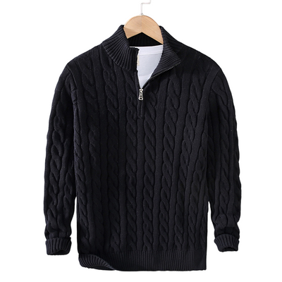 Israel | Zipped Cable Sweater For Men